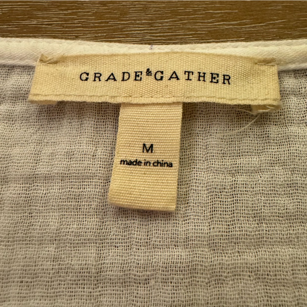 Grade & Gather Loose Boxy Gingham Gauze Dress - Picture 4 of 7
